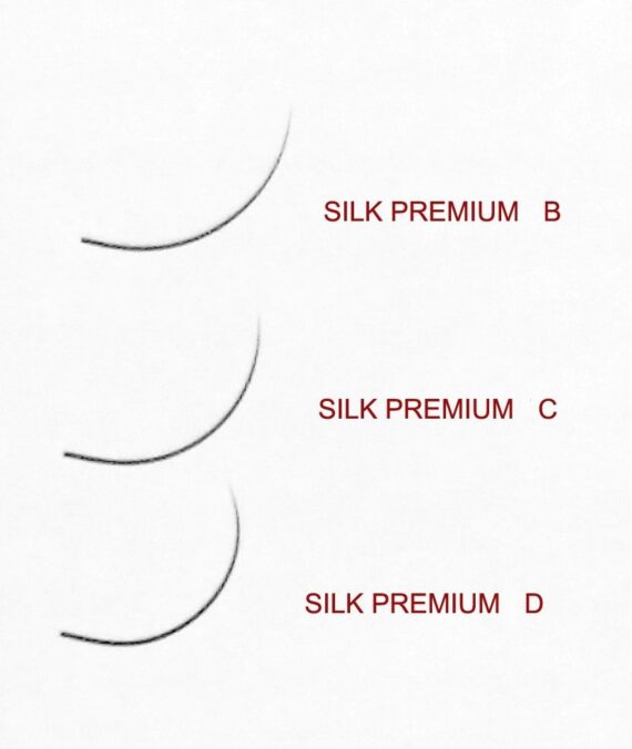 curvas diferentes para extensiones de pestañas silk premium