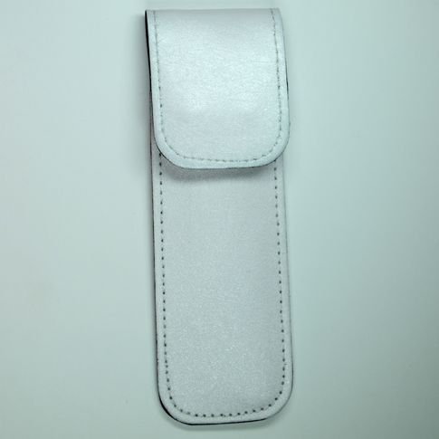 estuche set pack dos pinzas plateadas para extensiones de pestañas