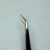 estuche set pack dos pinzas plateadas para extensiones de pestañas