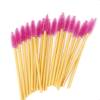 cepillos dorados extensiones de pestañas (2) Cepillos dorados desechables para peinar y separar extensiones de pestañas
