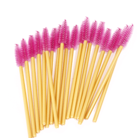 Cepillos dorados desechables para peinar y separar extensiones de pestañas