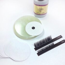 Disco de papel para proteger el cristal o piedra del adhesivo en extensiones de pestañas