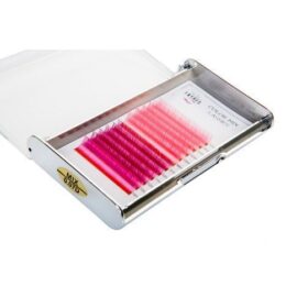 extensiones de pestañas de color rosa