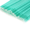 Microcepillos verdes desechables para aplicar productos en extensiones de pestañas con precisión
