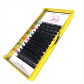 Bandeja de extensiones de pestañas Silk Lashes Obsession en curvaturas M y L, mix profesional.