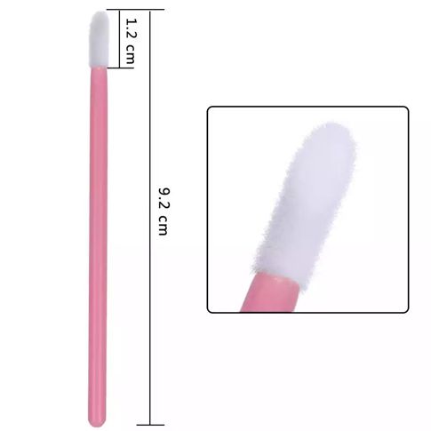 Cepillos desechables para aplicar removedor o primer en extensiones de pestañas.