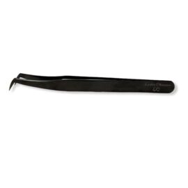Pinza Swan Black para extensiones de pestañas, herramienta profesional para técnica de volumen ruso.